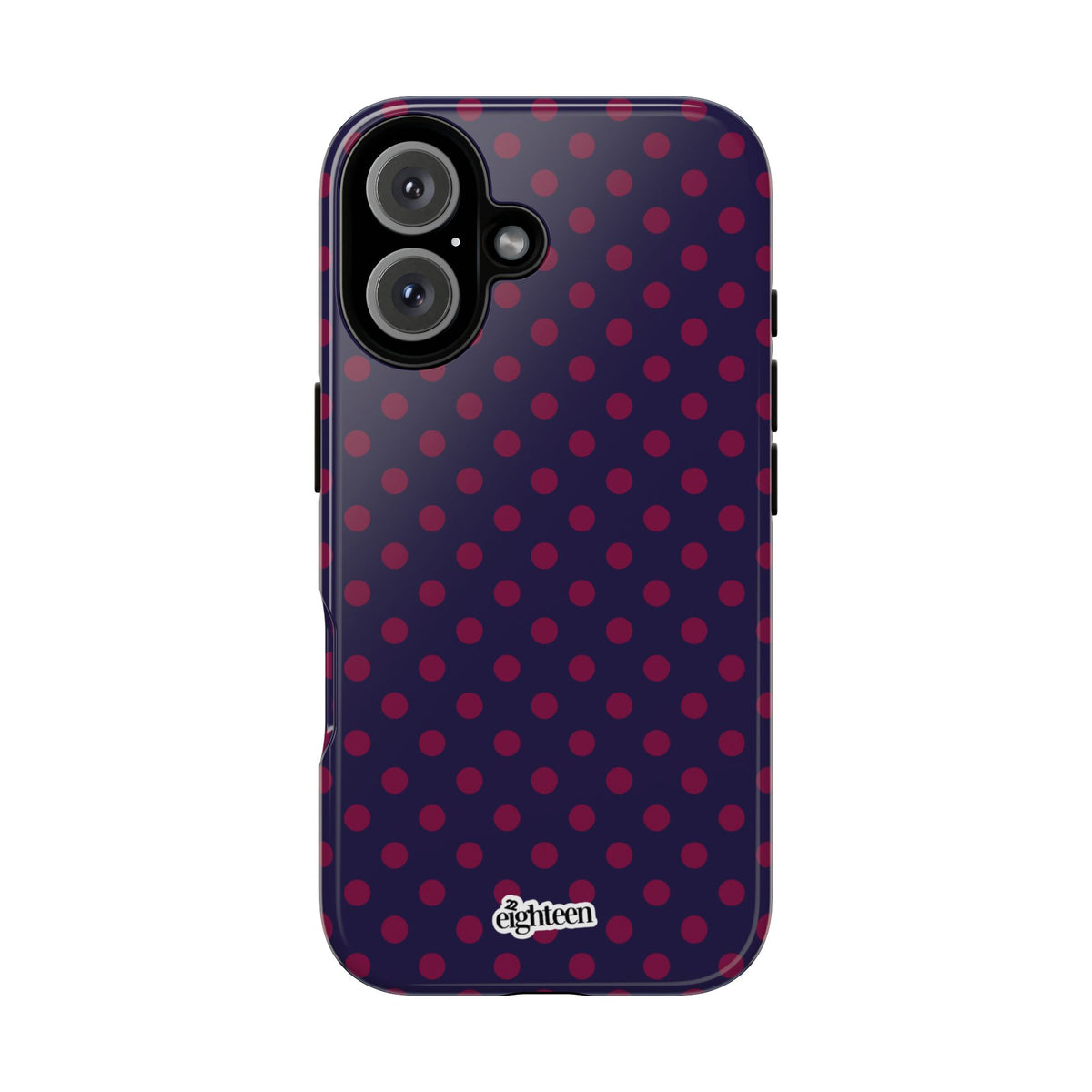 Night Blue & Burgundy Dot Theory Phone Case