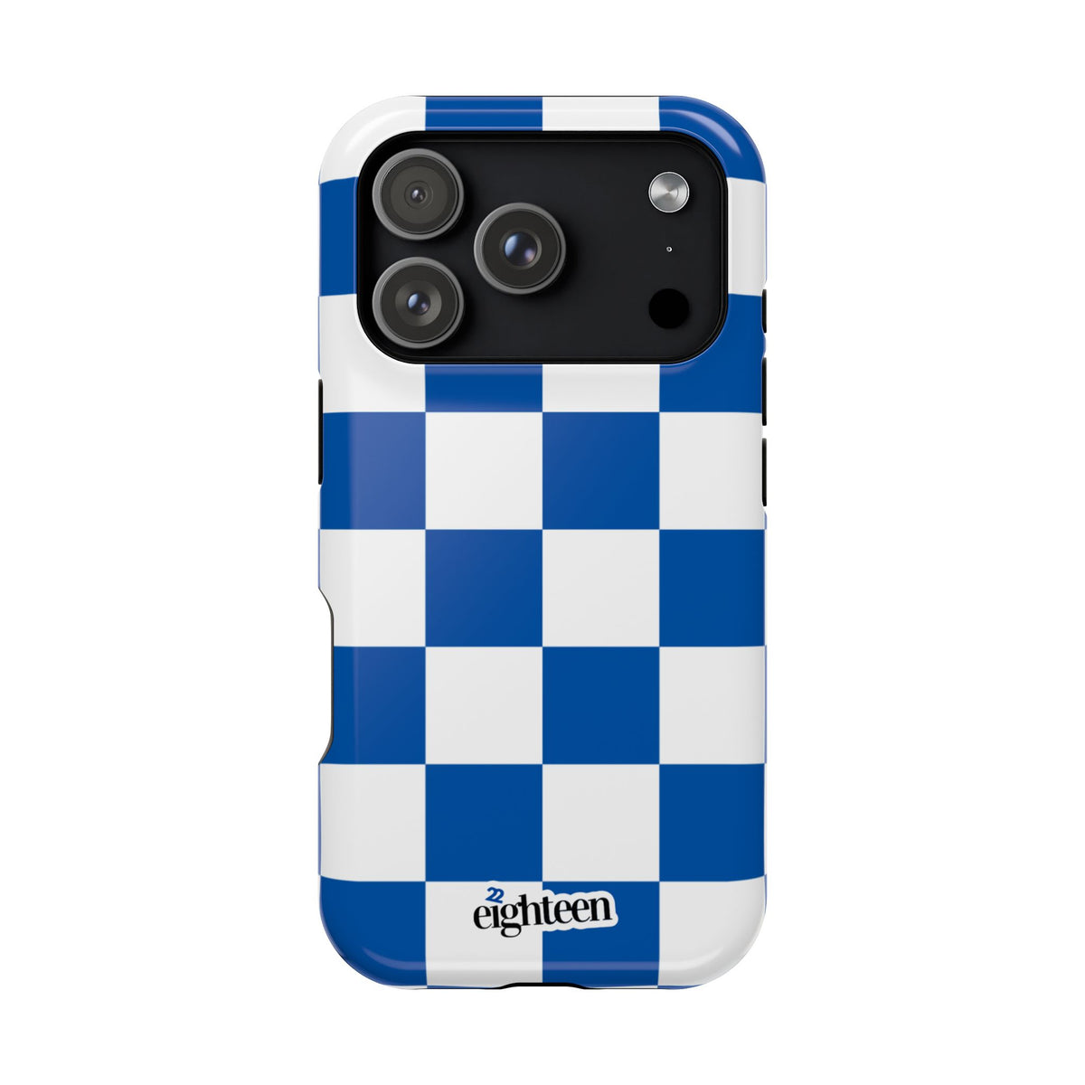 Royal Blue & White Check, Please! MagSafe Phone Case