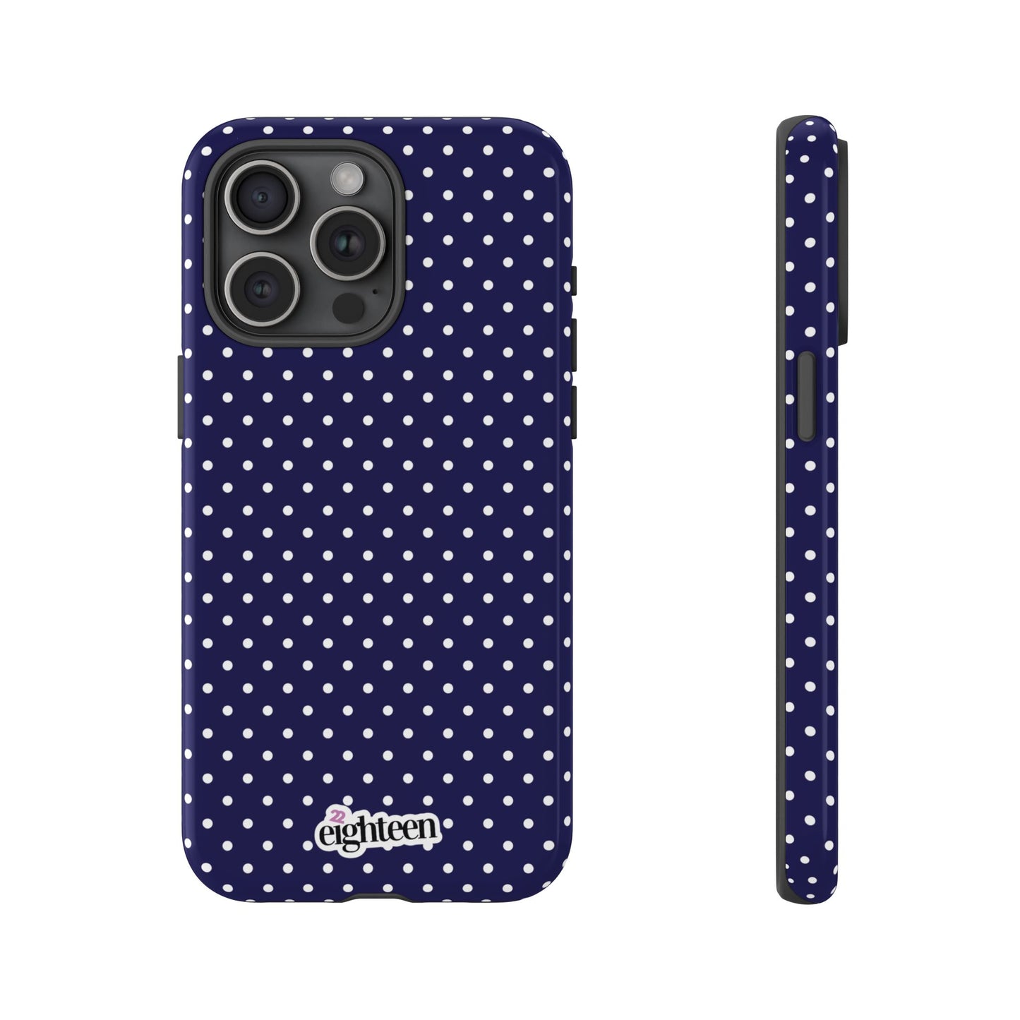 Deep Blue Dotty Tough Phone Case