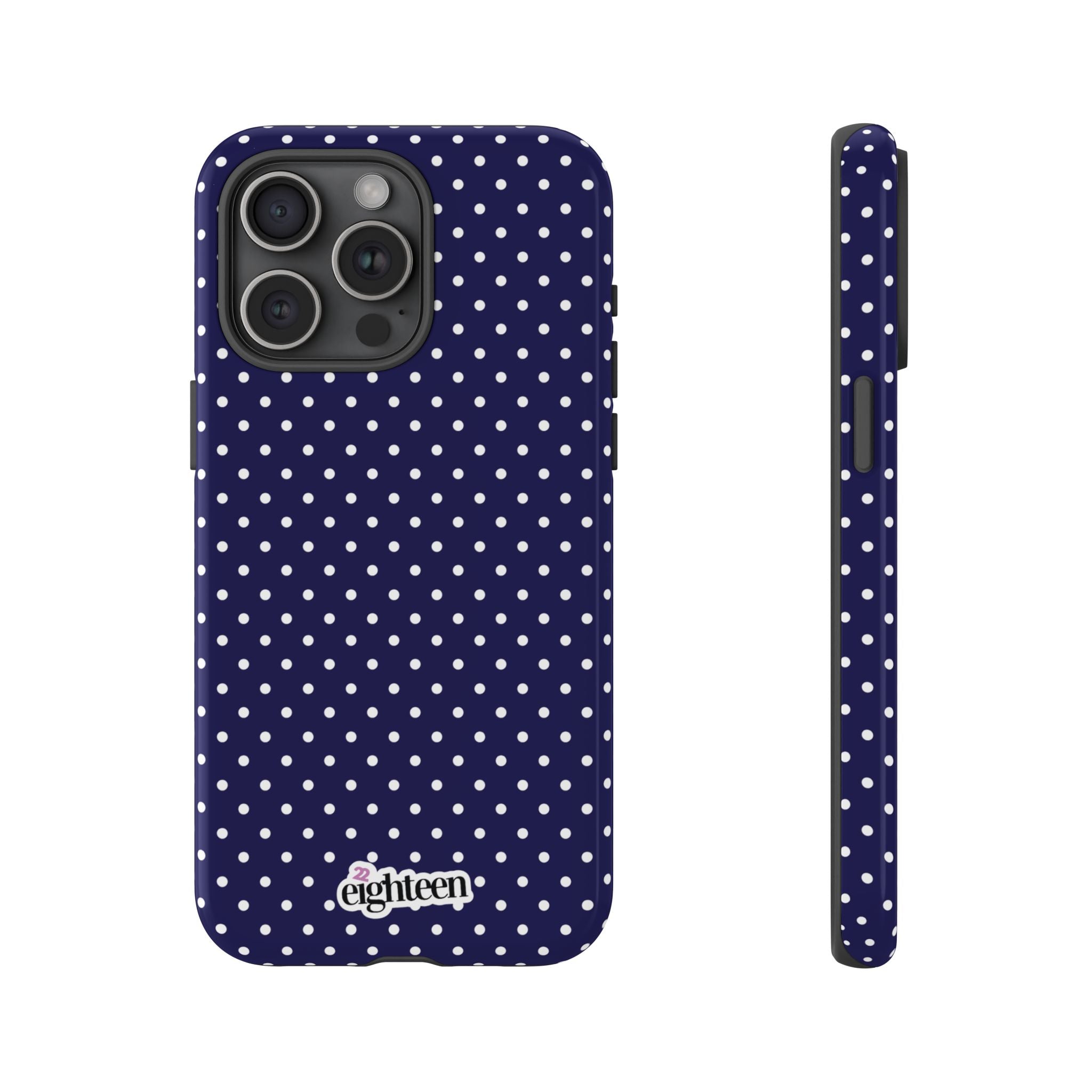Deep Blue Dotty Tough Phone Case