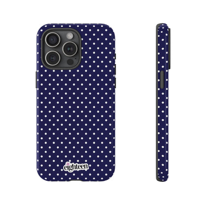 Deep Blue Dotty Tough Phone Case