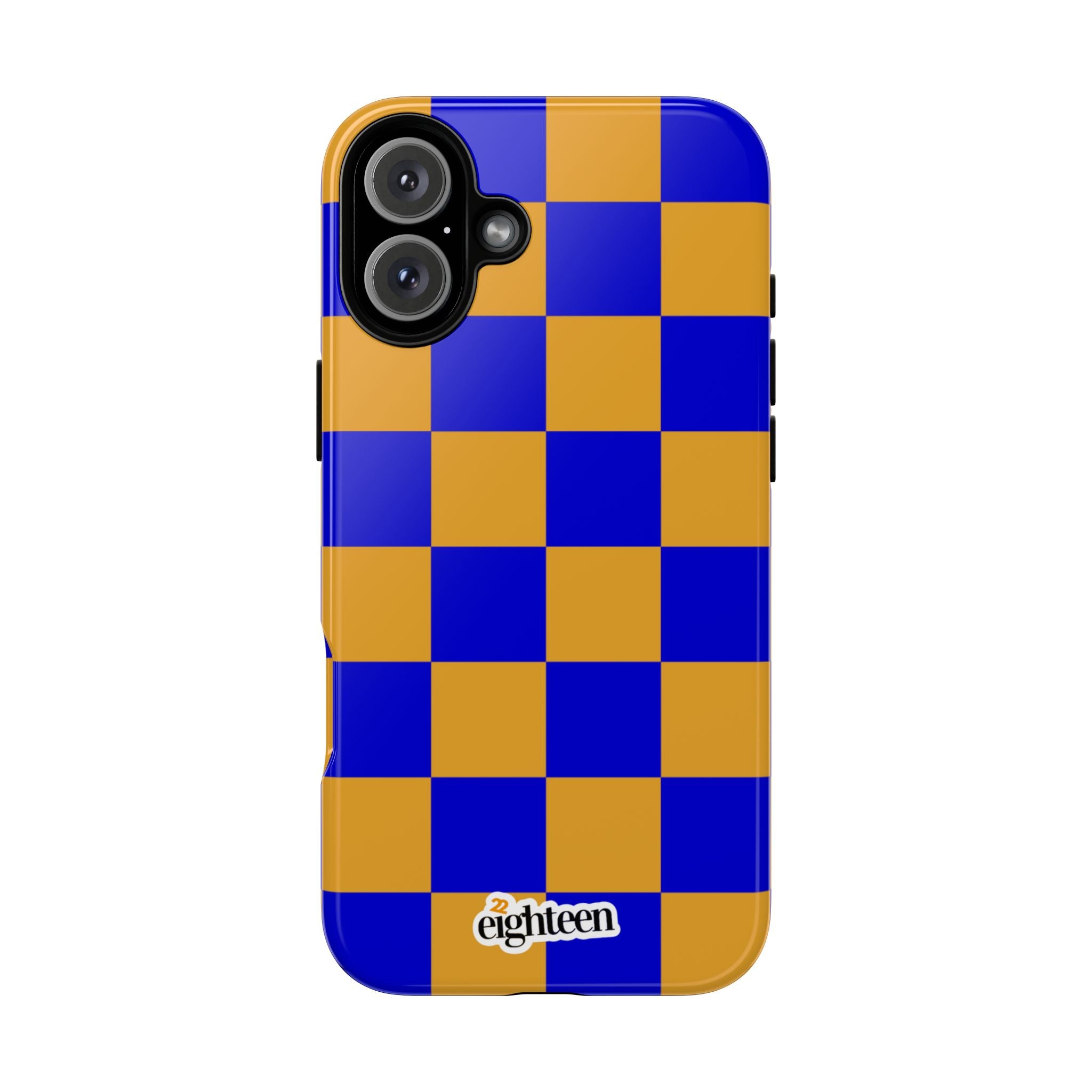 Royal Blue & Gold Check, Please! Tough Phone Case