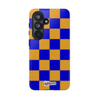 Royal Blue & Gold Check, Please! Tough Phone Case