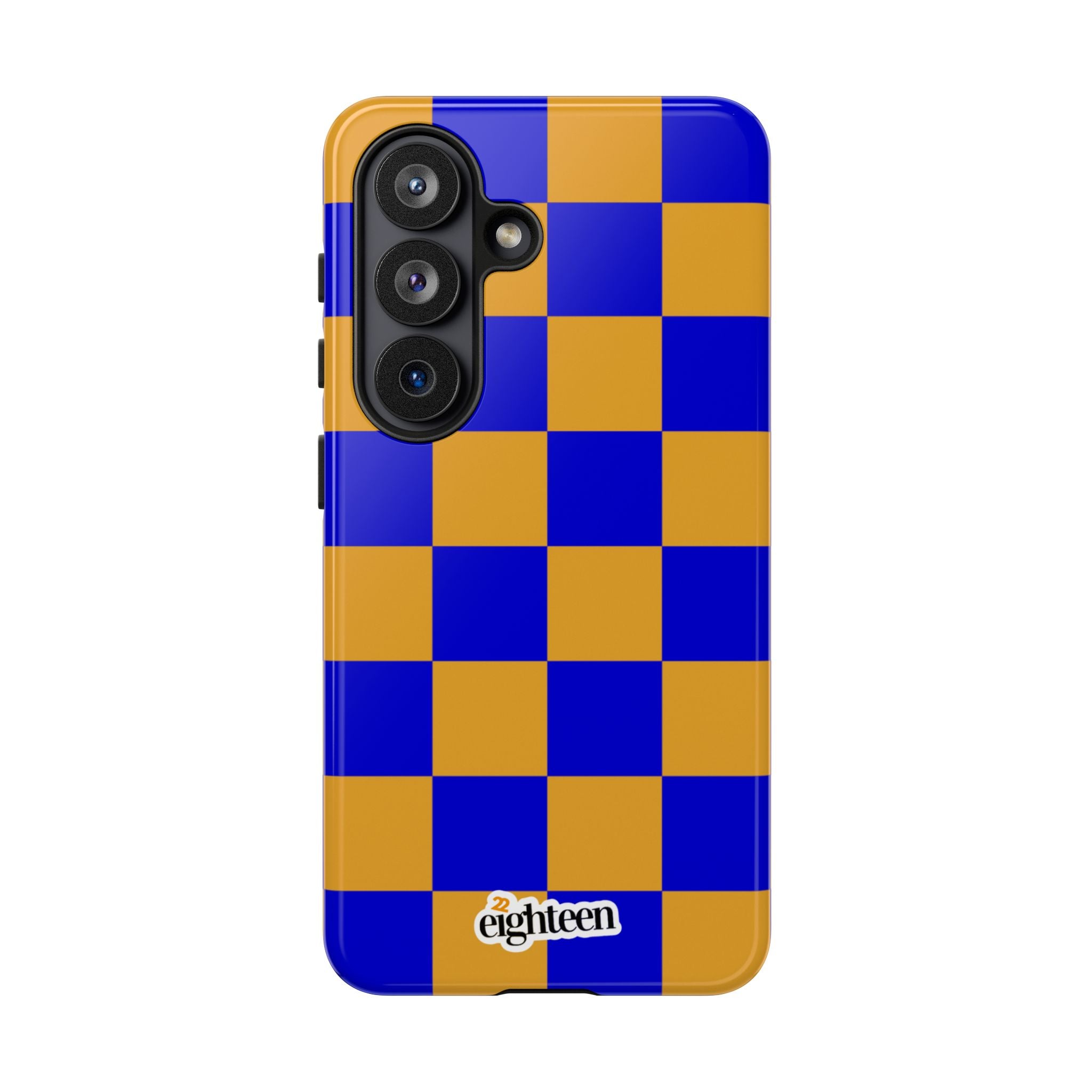 Royal Blue & Gold Check, Please! Tough Phone Case