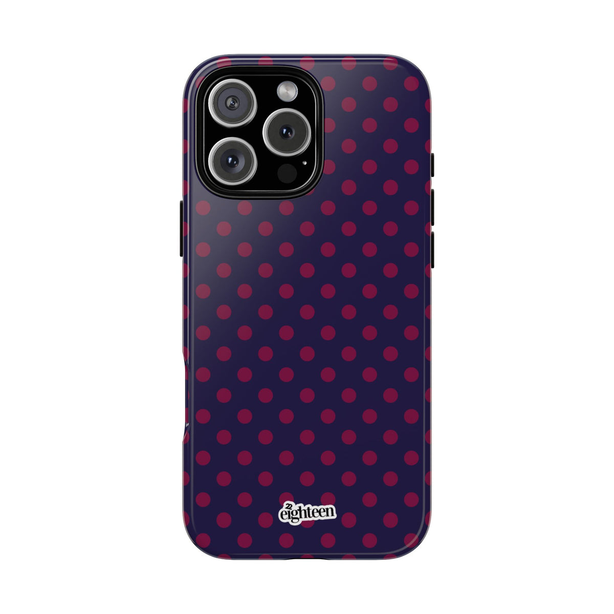 Night Blue & Burgundy Dot Theory Phone Case