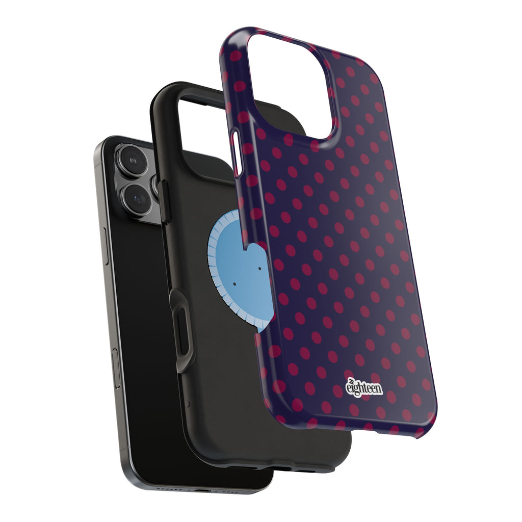 Night Blue & Burgundy Dot Theory MagSafe Phone Case