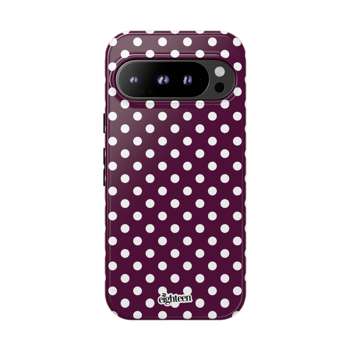 Maroon + White Dot Theory Phone Case