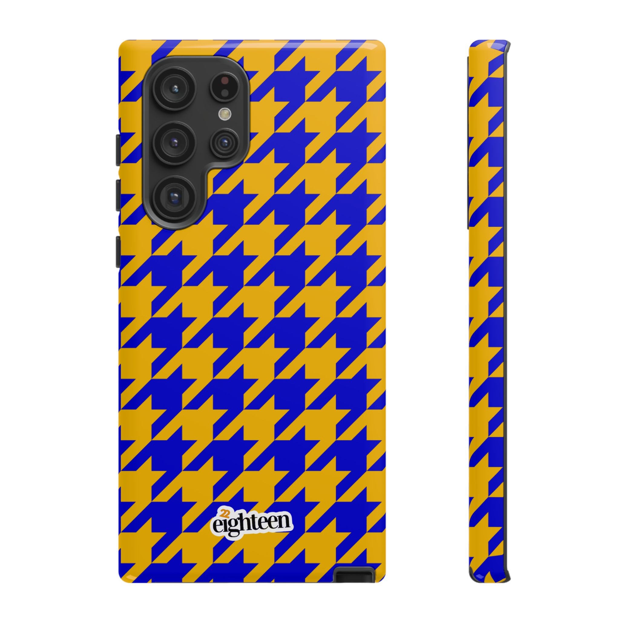 Royal Blue & Gold Staccato Tough Phone Case