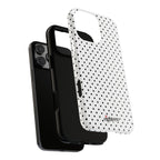 White Dotty Tough Phone Case