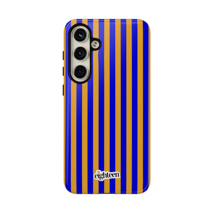Royal Blue & Gold Stripe Tough Phone Case