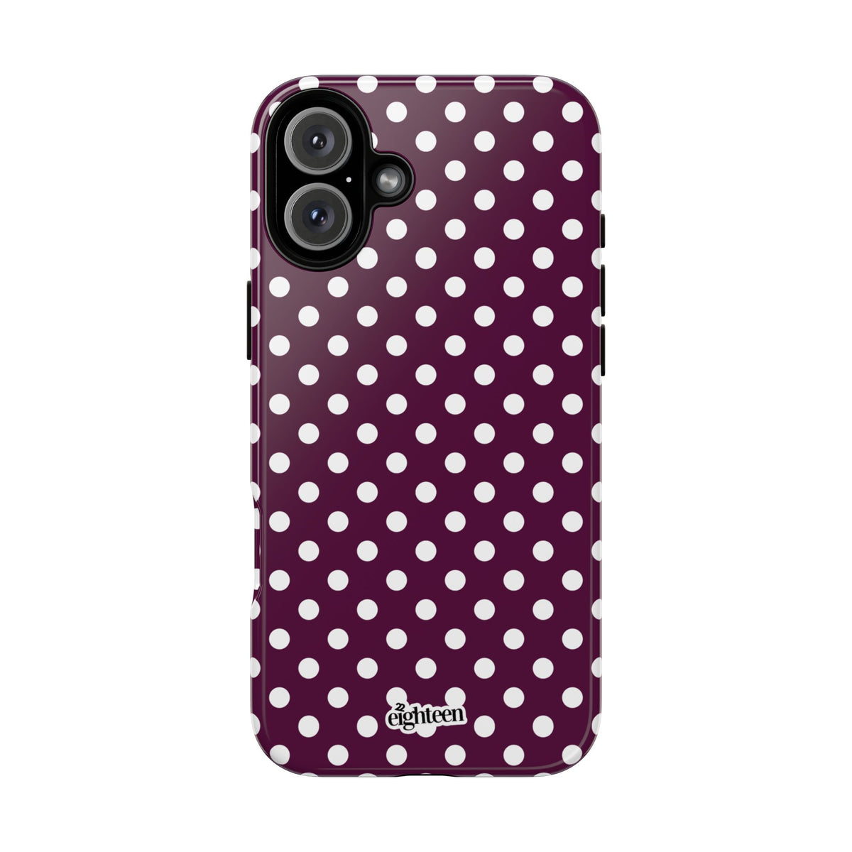 Maroon + White Dot Theory Phone Case