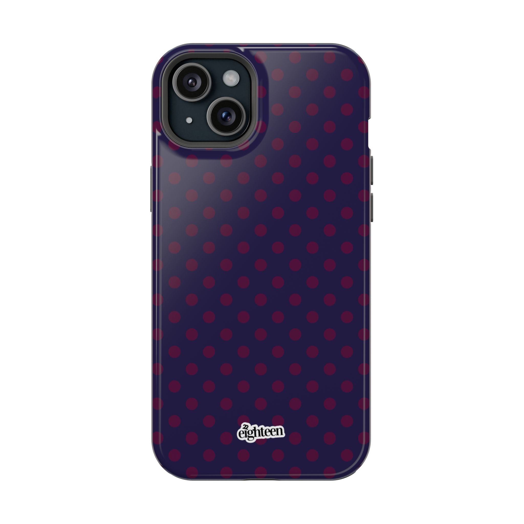Night Blue & Burgundy Dot Theory MagSafe Phone Case