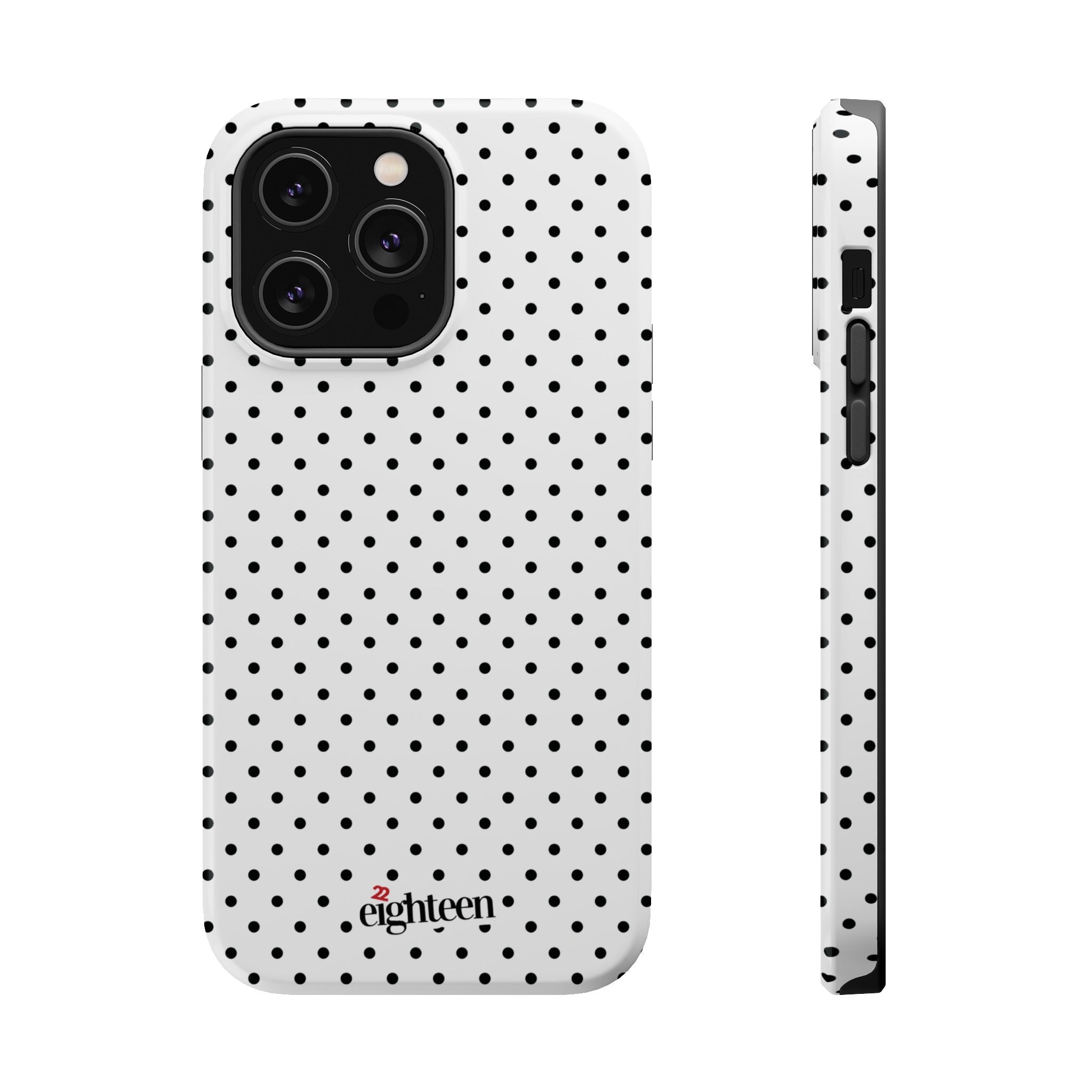 White Dotty MagSafe Phone Case
