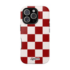 Crimson & Cream Check, Please! MagSafe Phone Case