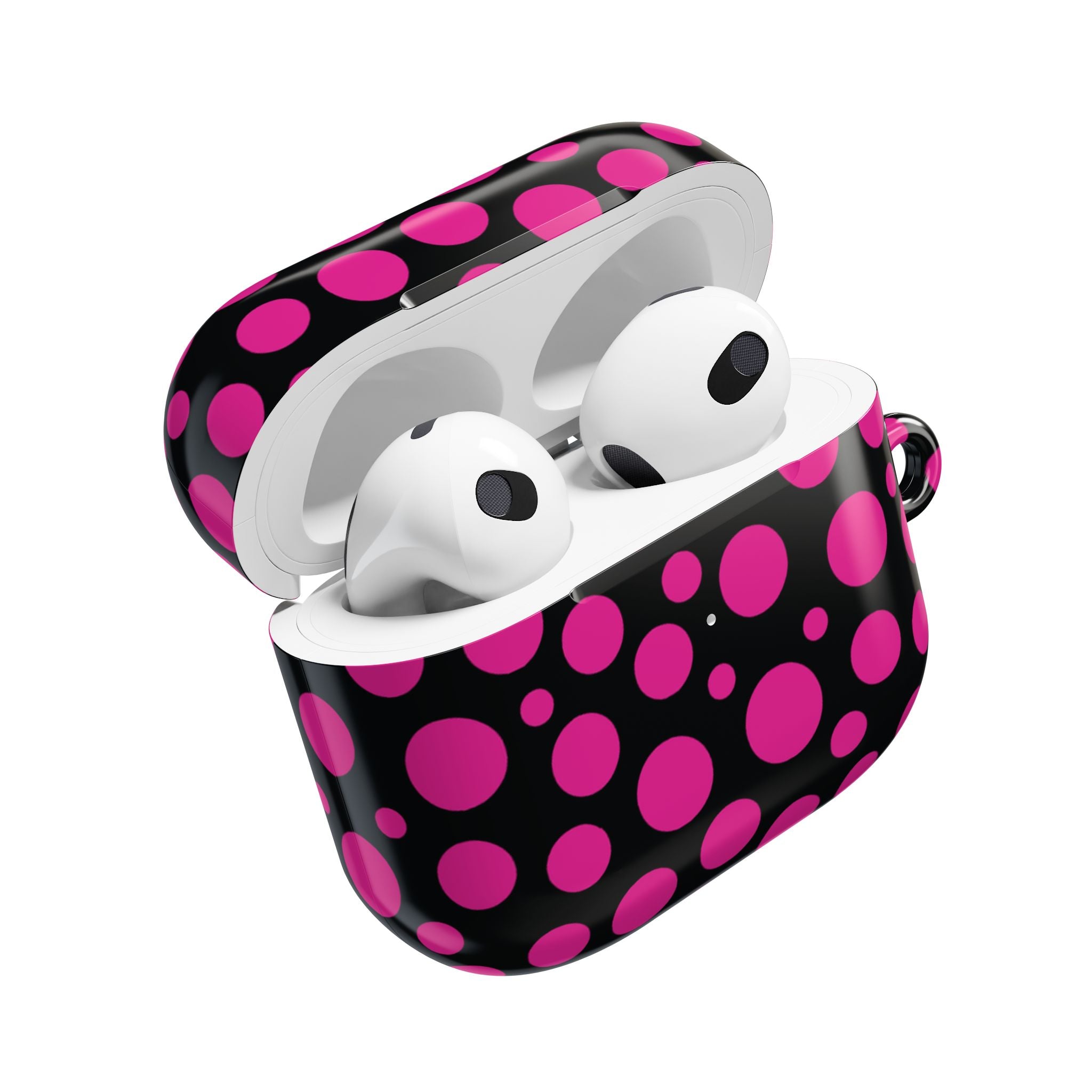 Black + Pink Poppy AirPods Case