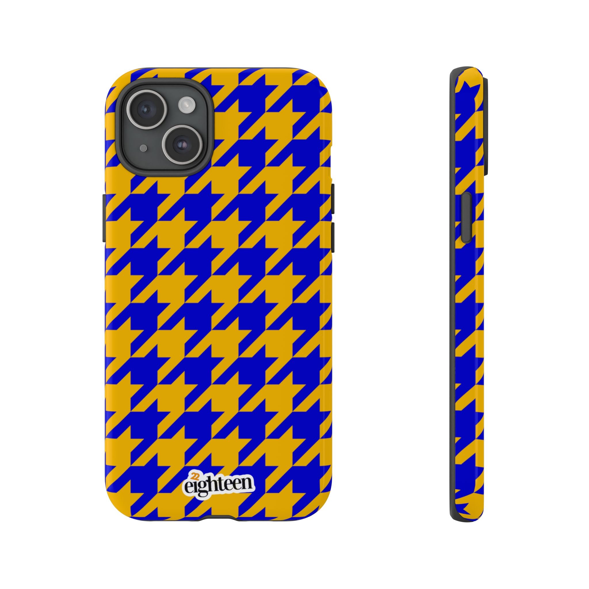 Royal Blue & Gold Staccato Tough Phone Case
