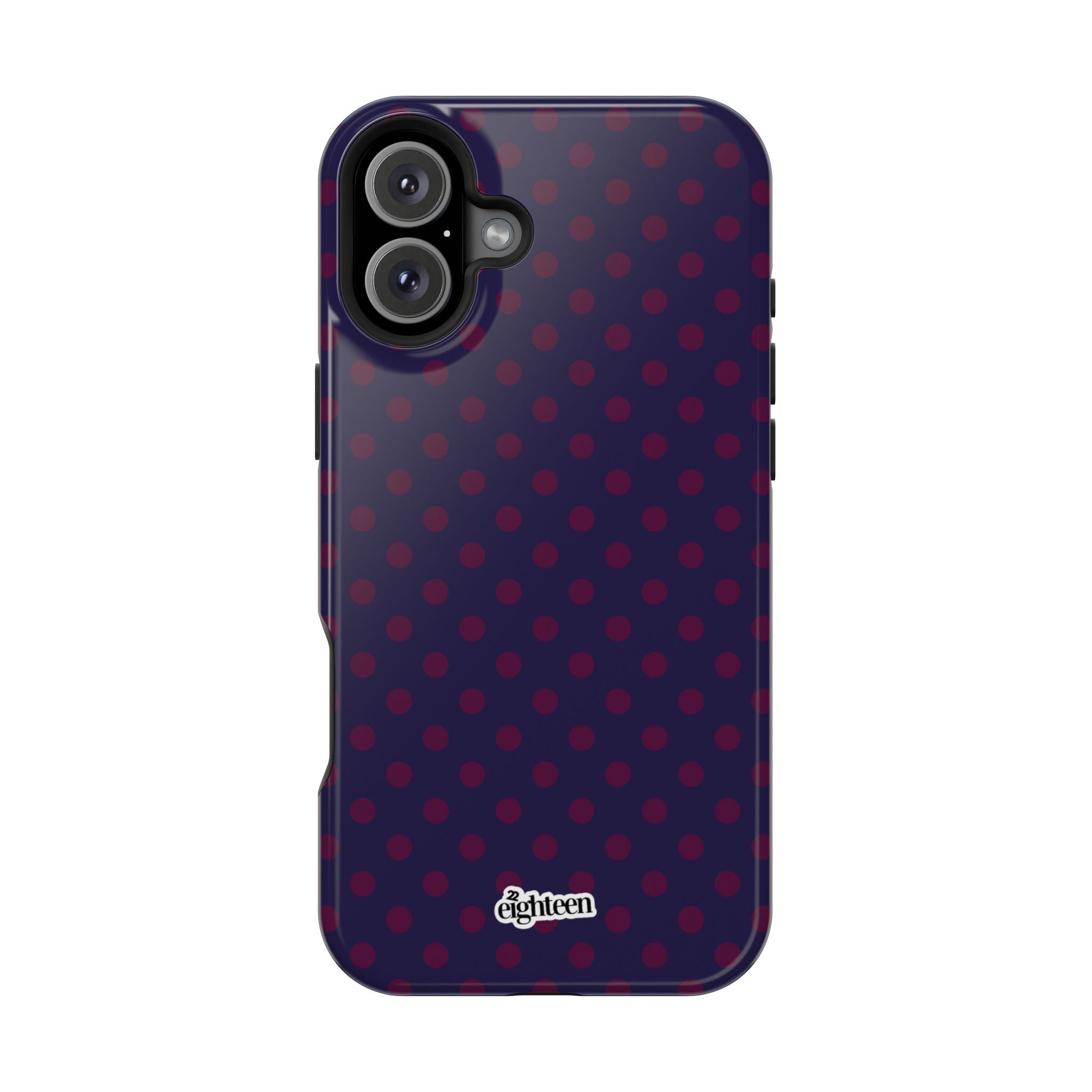 Night Blue & Burgundy Dot Theory MagSafe Phone Case