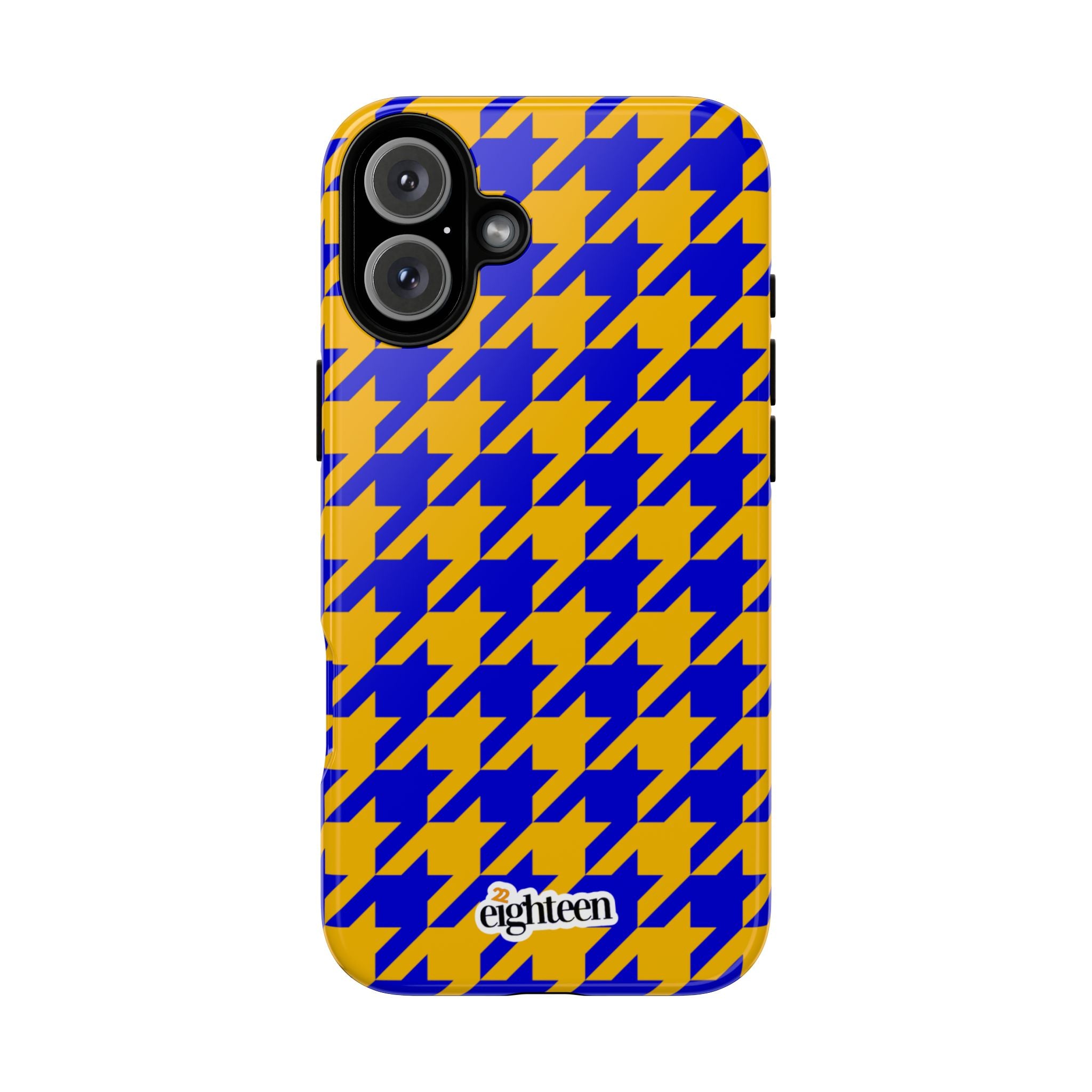 Royal Blue & Gold Staccato Tough Phone Case