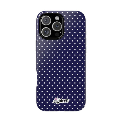 Deep Blue Dotty Tough Phone Case