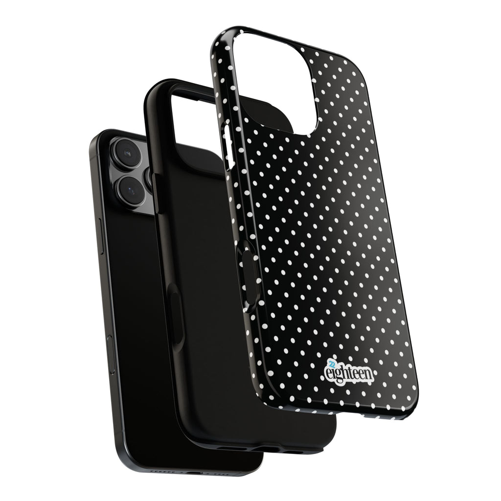 Black Dotty Tough Phone Case