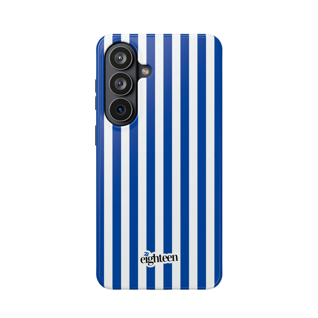 Royal Blue & White Baseline MagSafe Phone Case