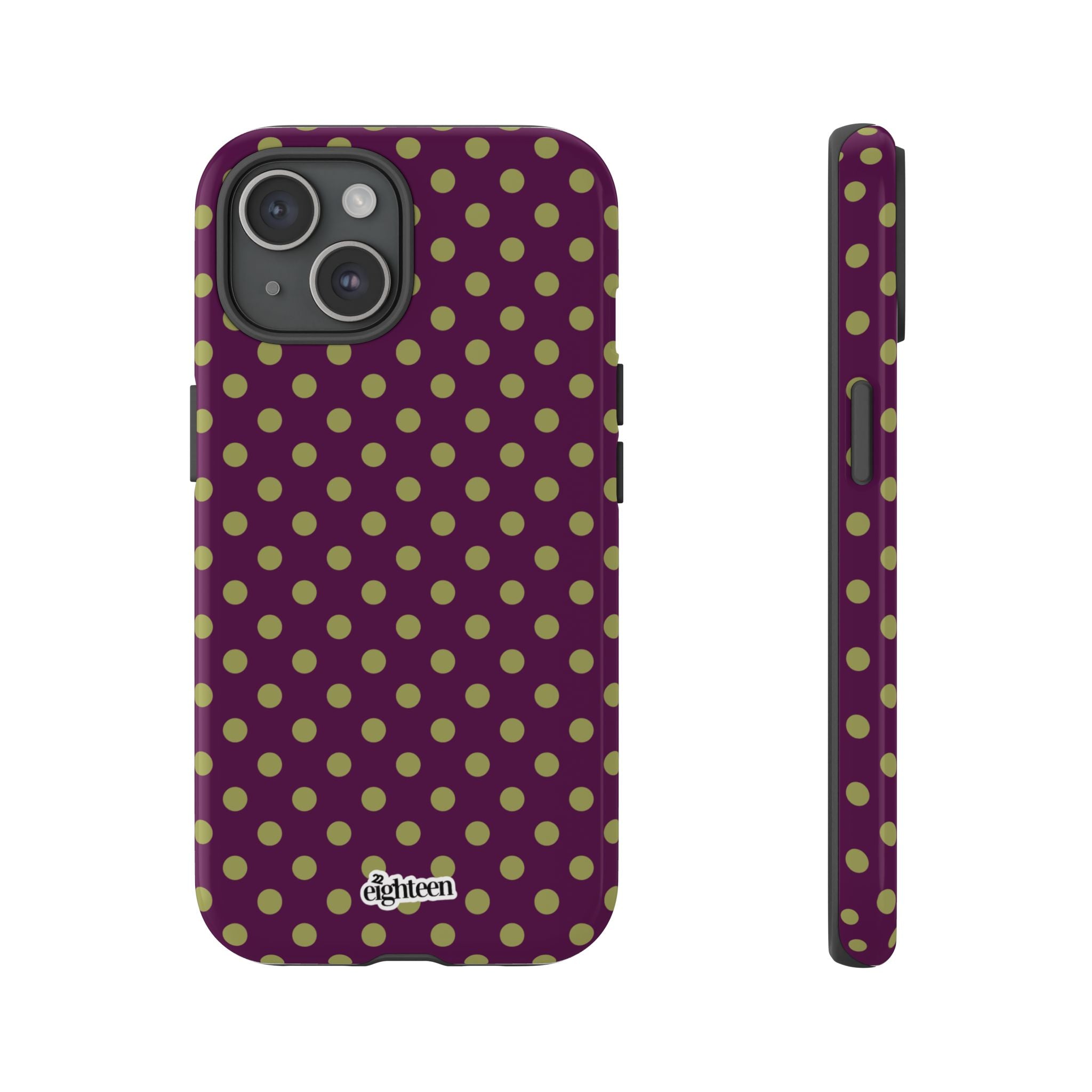 Deep Burgundy & Acacia Dot Theory Phone Case