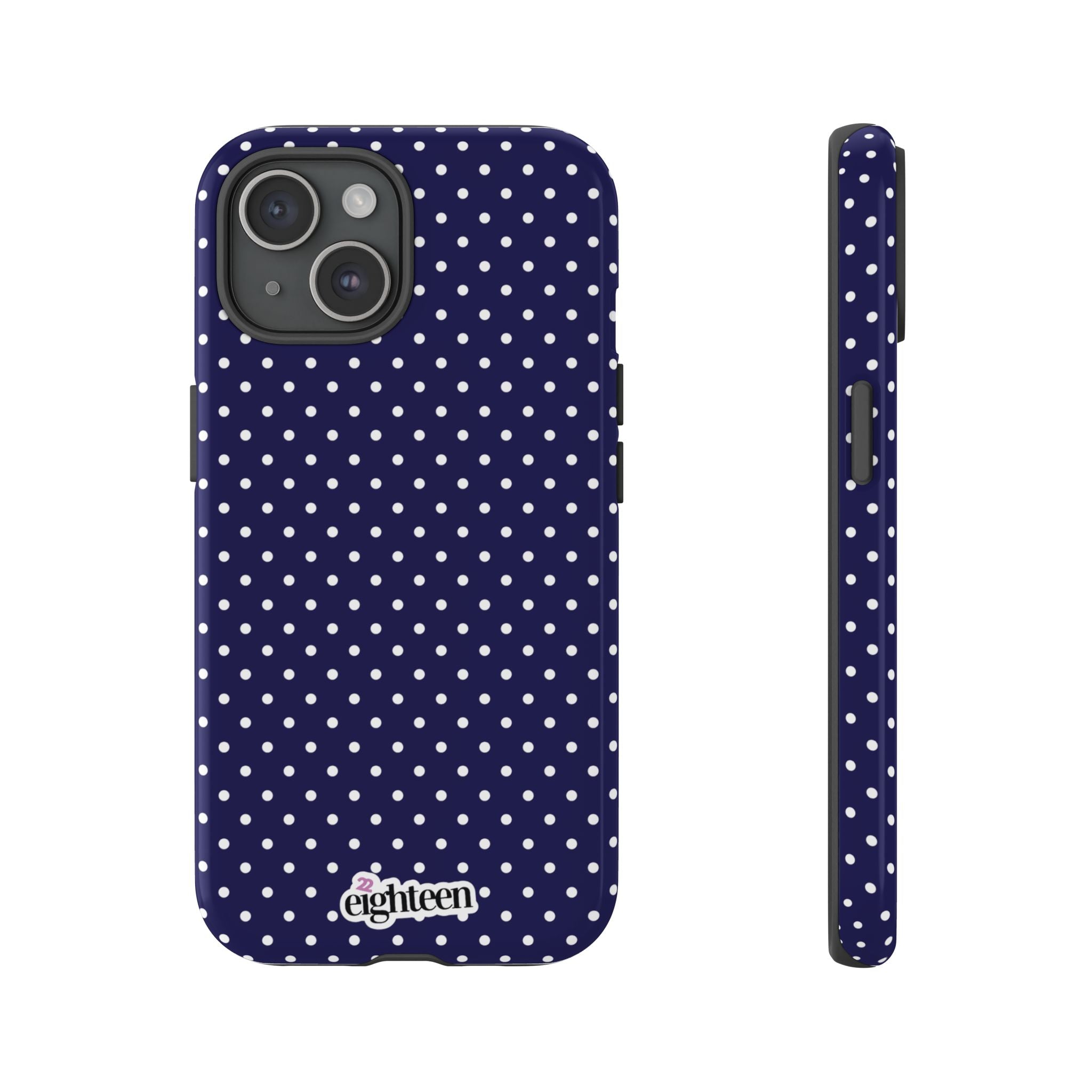 Deep Blue Dotty Tough Phone Case