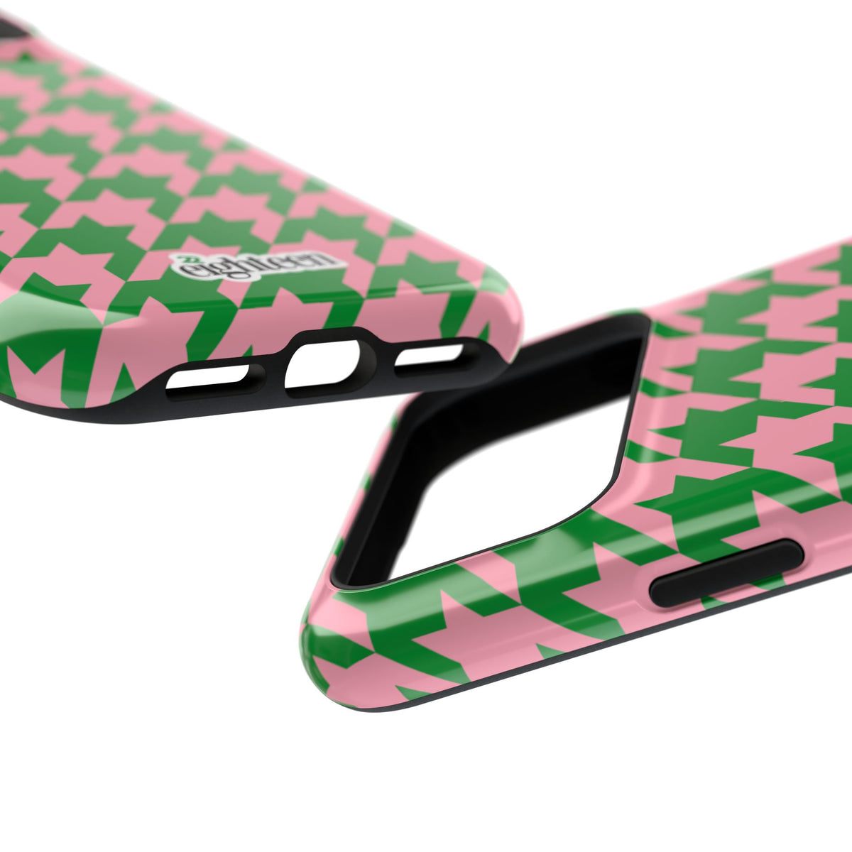 Pink Salmon & Apple Green Staccato MagSafe Phone Case