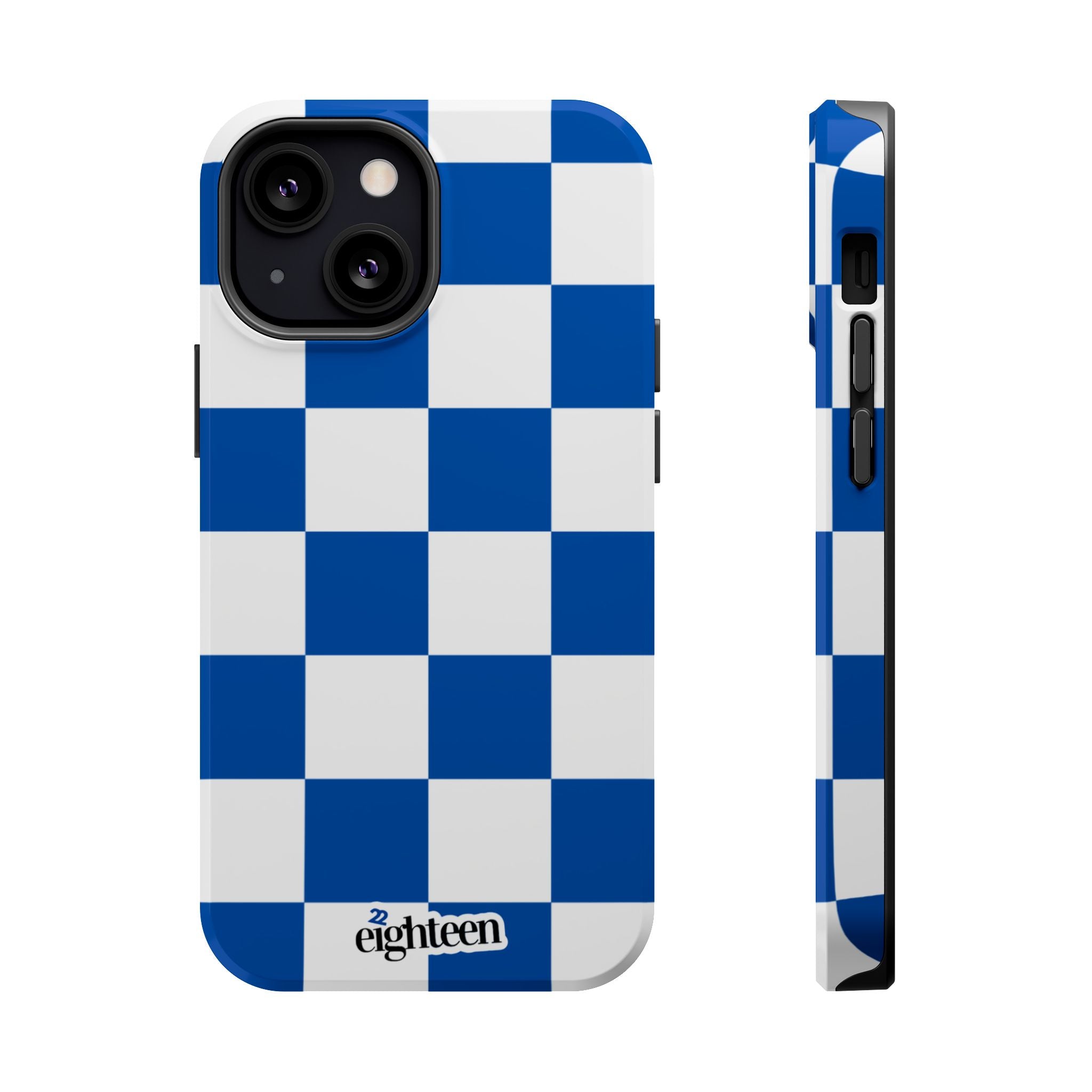 Royal Blue & White Check, Please! MagSafe Tough Case