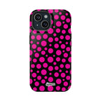 Black + Pink Poppy MagSafe Tough Case