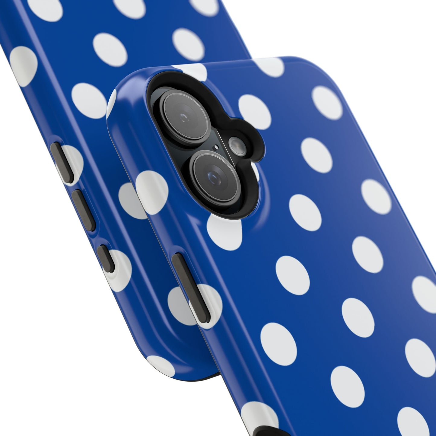 Royal Blue & White Sorority Polka Dot MagSafe Tough Case