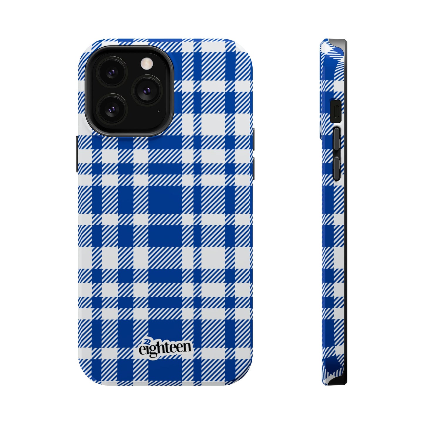 Royal Blue & White Sorority Plaid MagSafe Tough Case