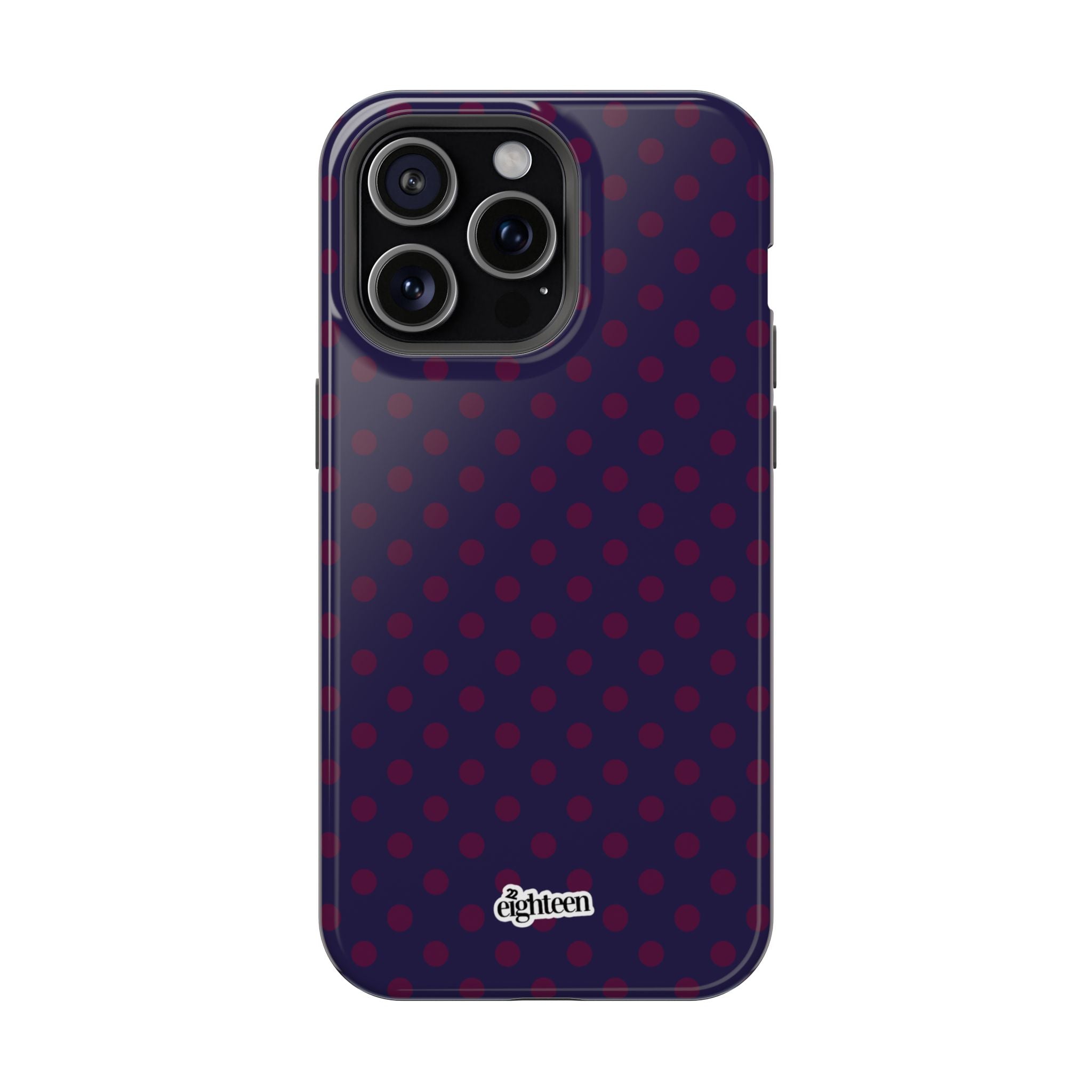 Night Blue & Burgundy Dot Theory MagSafe Phone Case