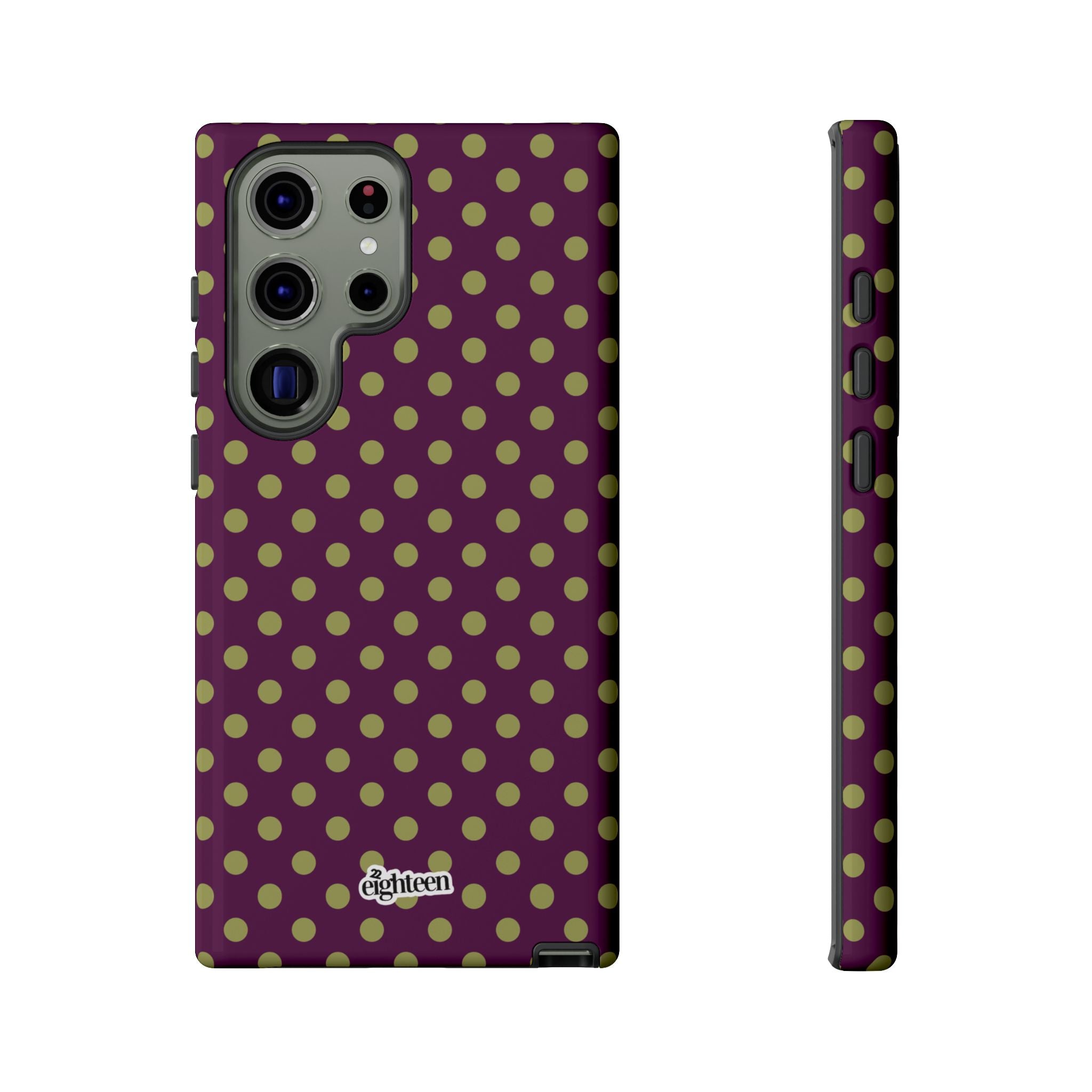 Deep Burgundy & Acacia Dot Theory Phone Case