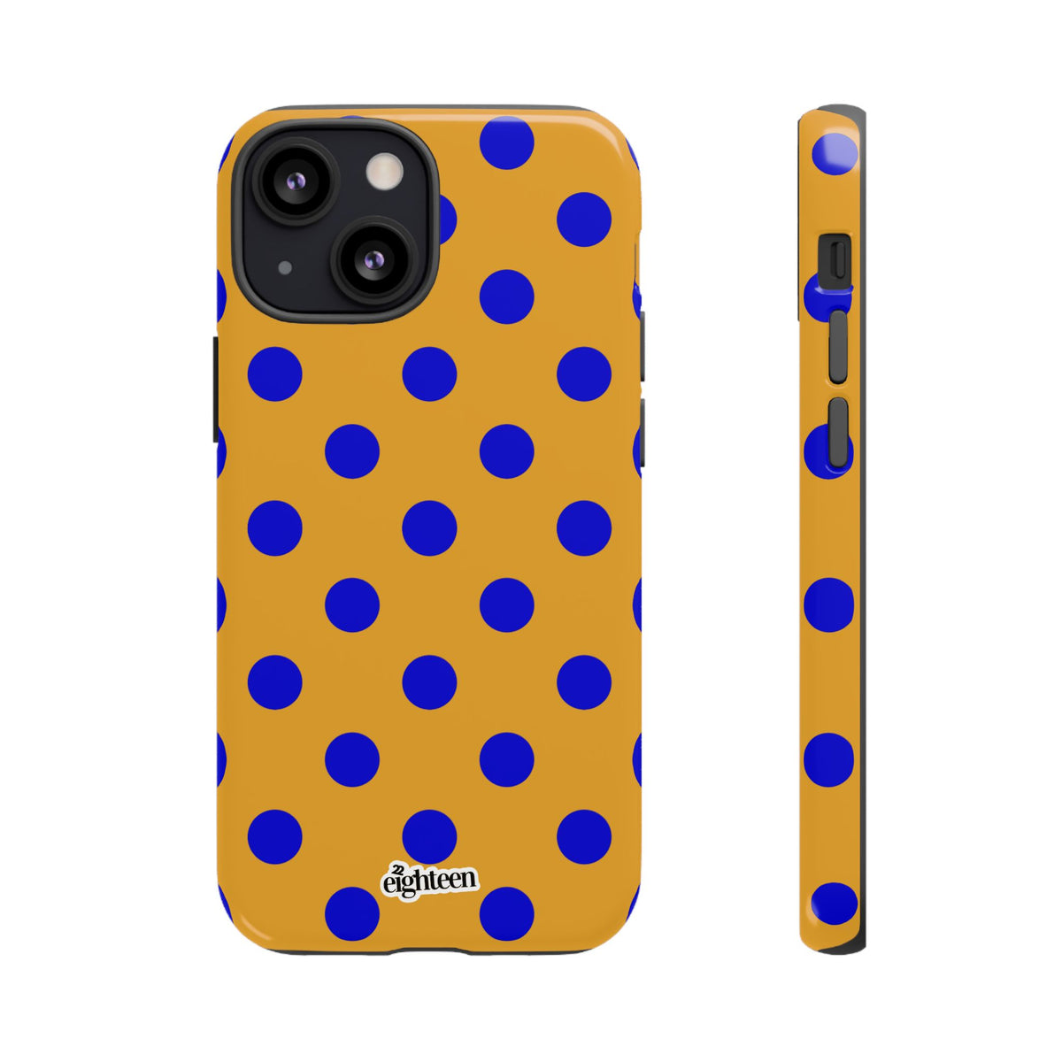 Royal Blue & Gold Dot Theory Phone Case