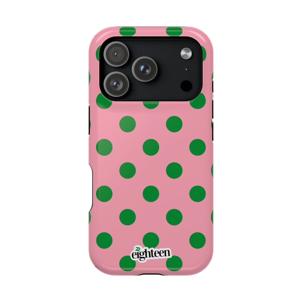 Pink Salmon & Apple Green Dot Theory MagSafe Phone Case