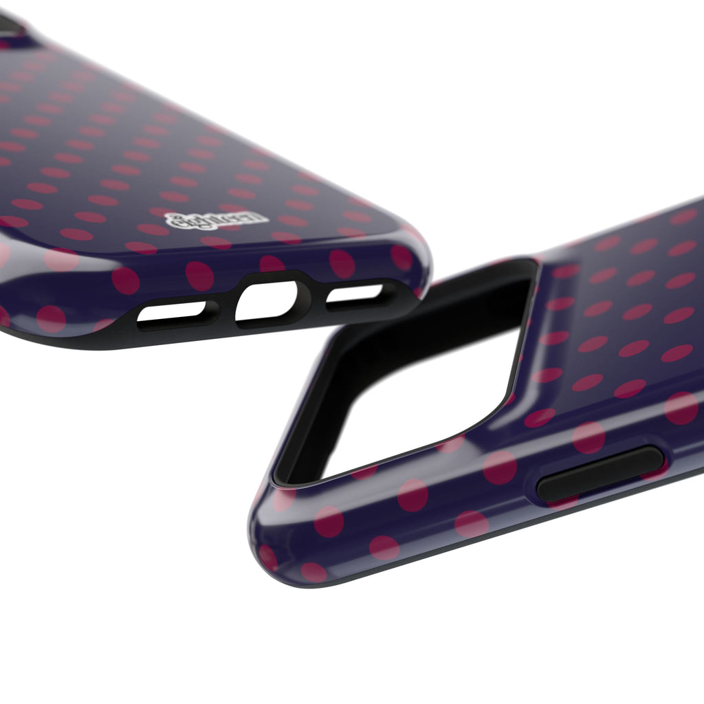 Night Blue & Burgundy Dot Theory MagSafe Phone Case
