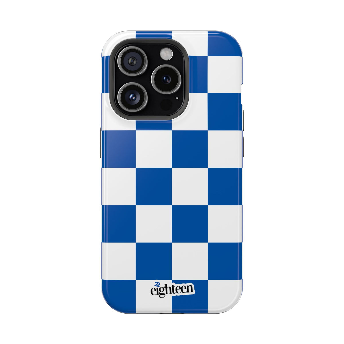 Royal Blue & White Check, Please! MagSafe Phone Case