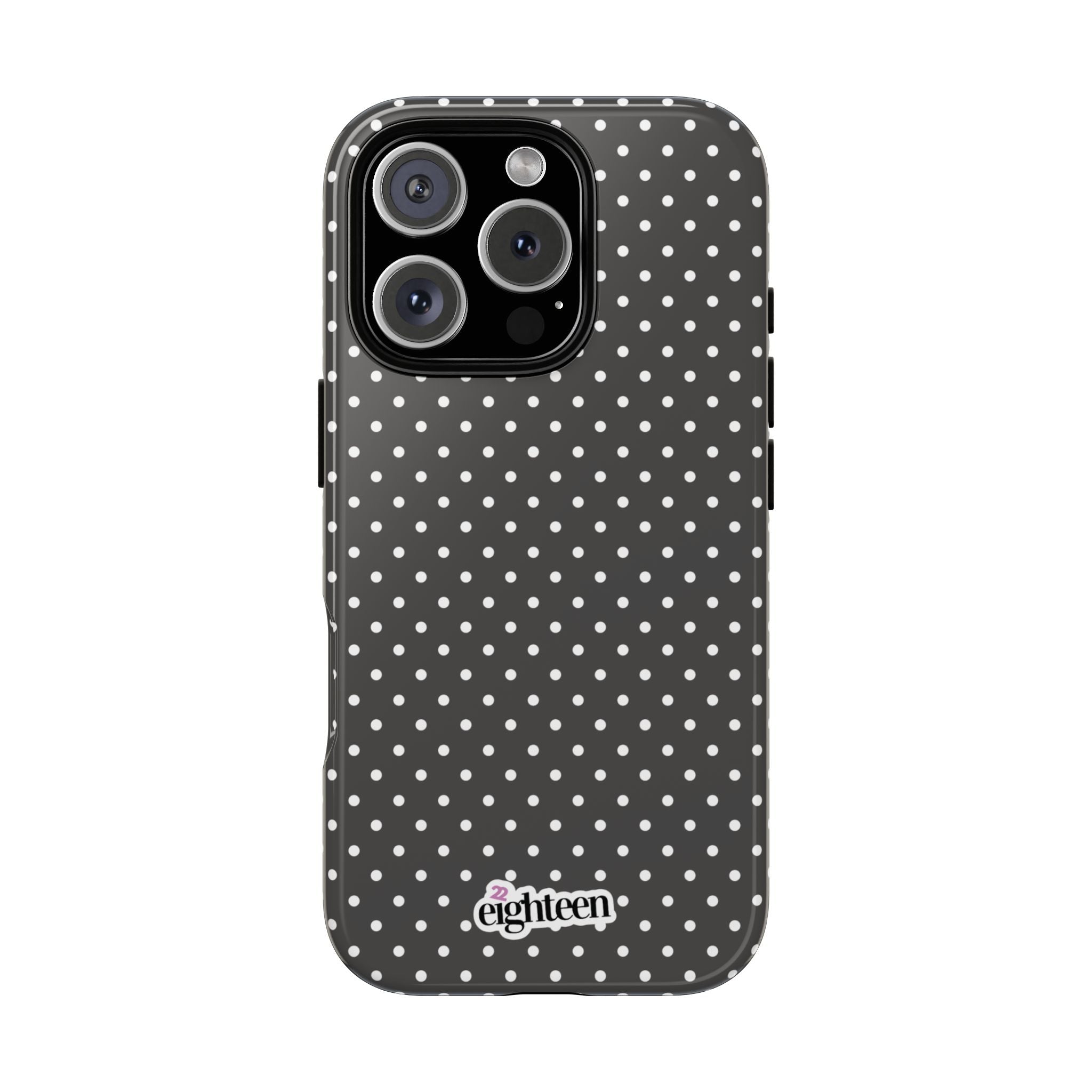 Charcoal Dotty Tough Phone Case