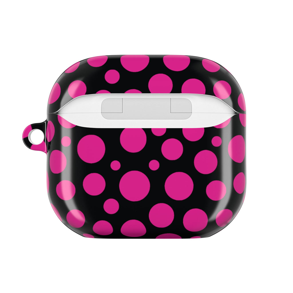 Black + Pink Poppy AirPods Case