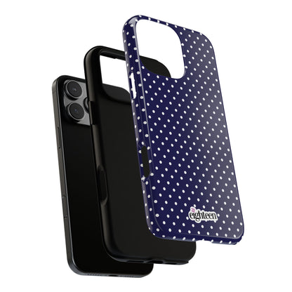 Deep Blue Dotty Tough Phone Case