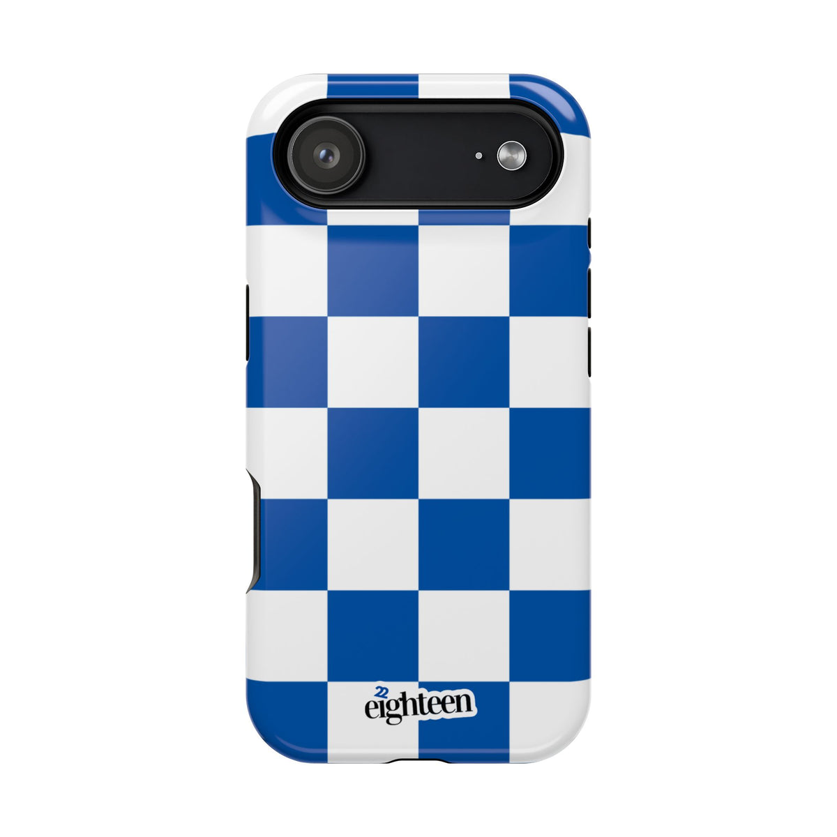 Royal Blue & White Check, Please! MagSafe Phone Case