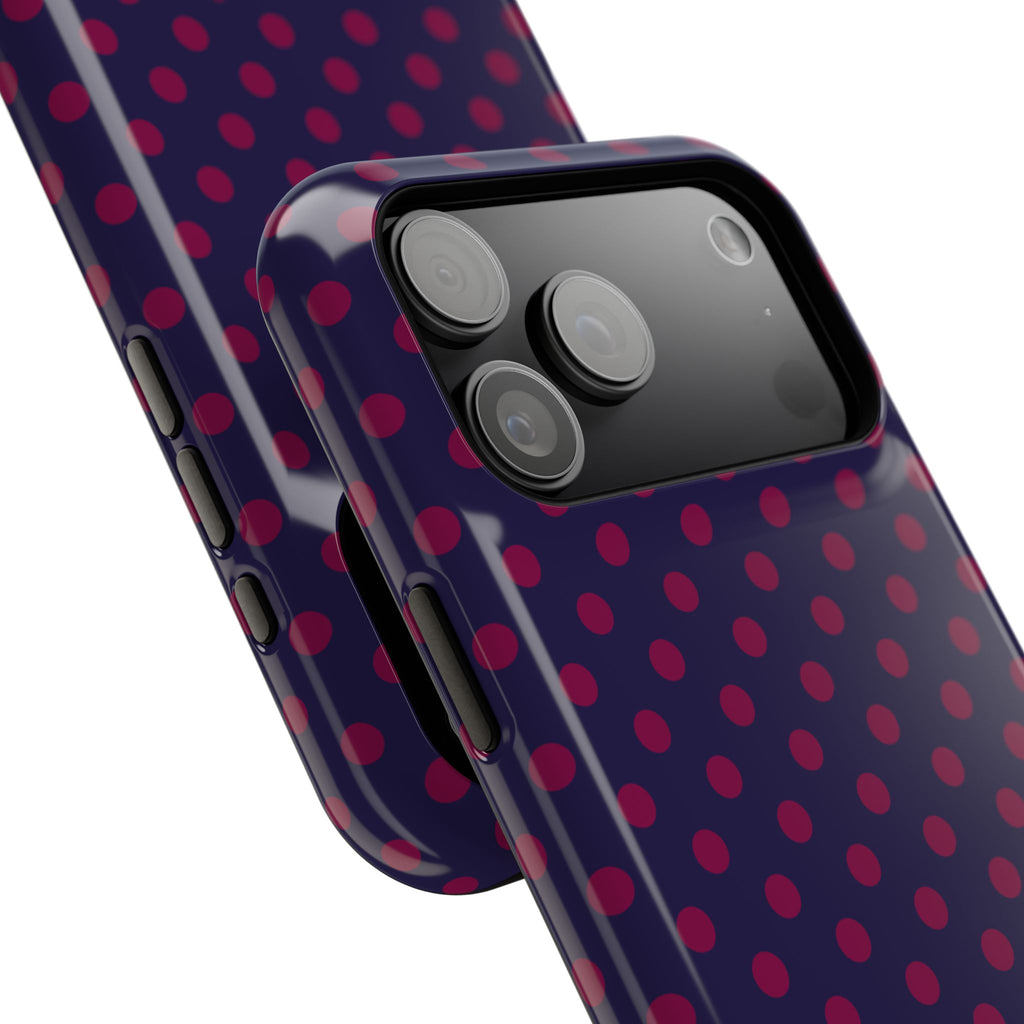 Night Blue & Burgundy Dot Theory MagSafe Phone Case