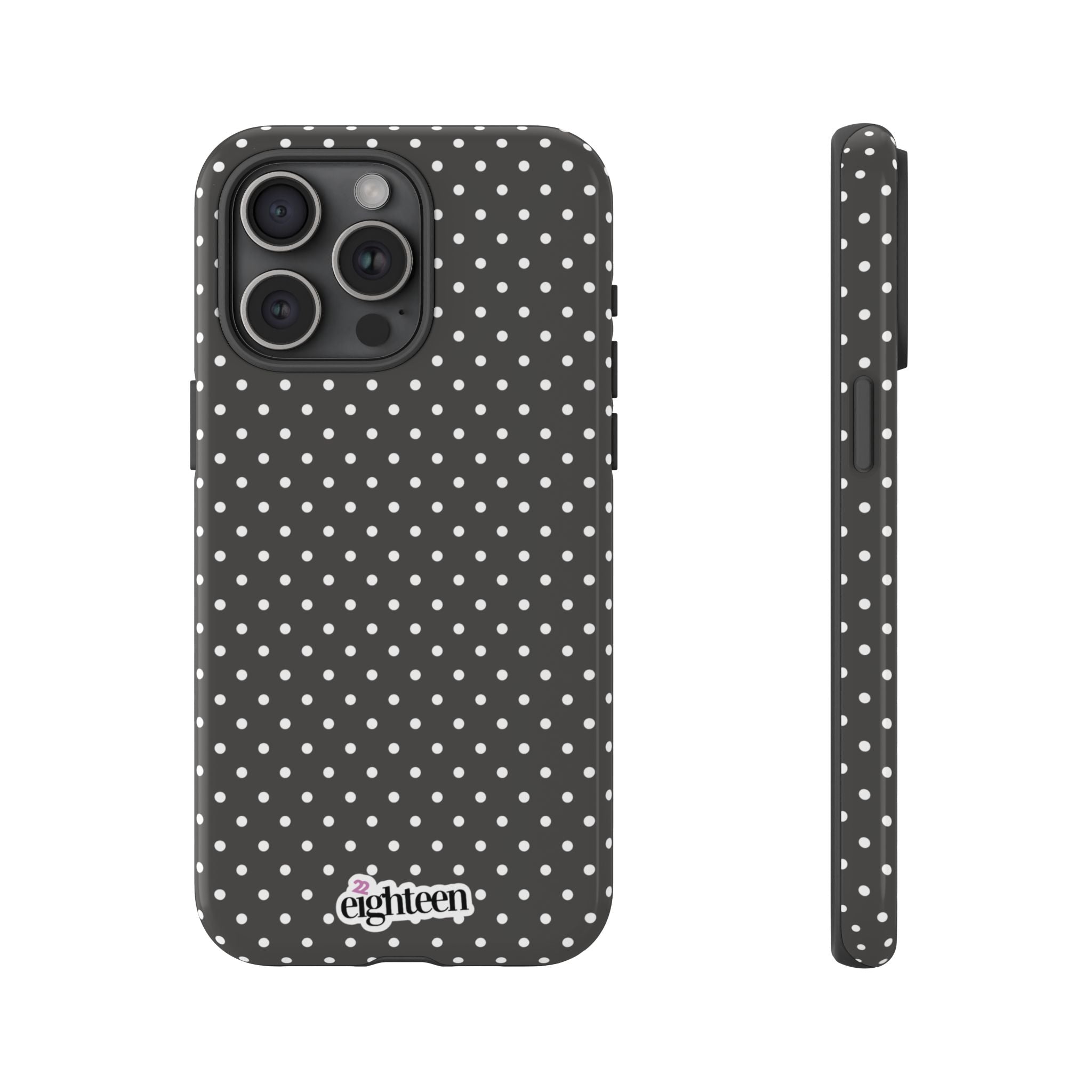 Charcoal Dotty Tough Phone Case