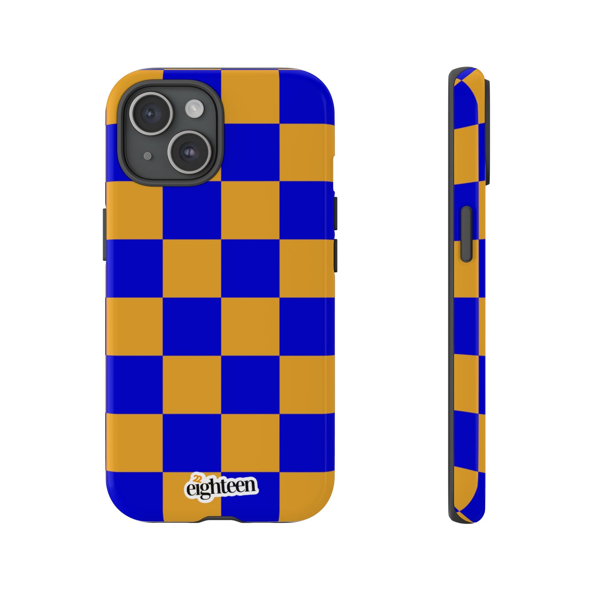 Royal Blue & Gold Check, Please! Tough Phone Case