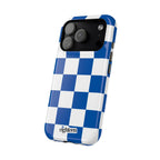Royal Blue & White Check, Please! MagSafe Phone Case
