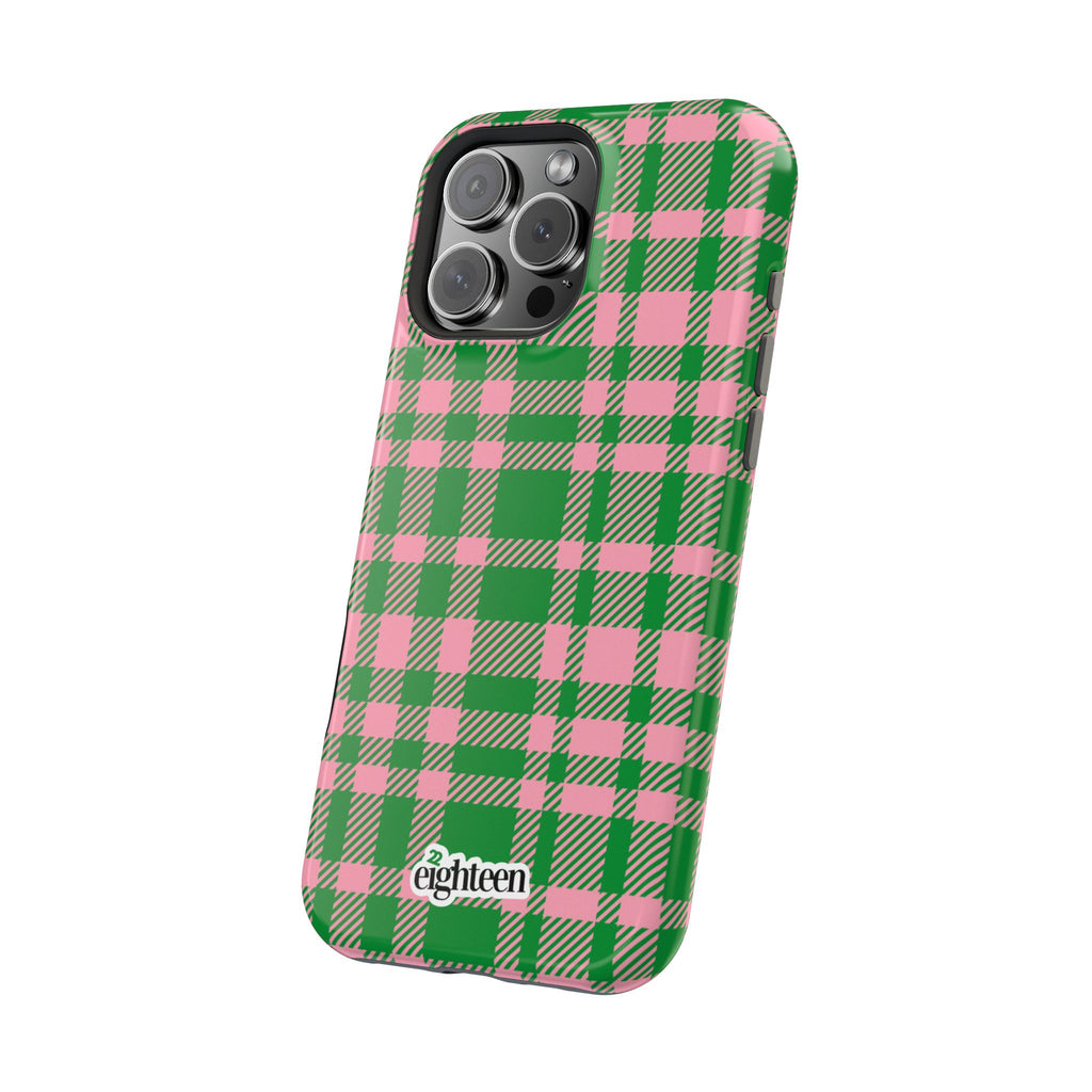 Pink Salmon & Apple Green Interlude MagSafe Phone Case