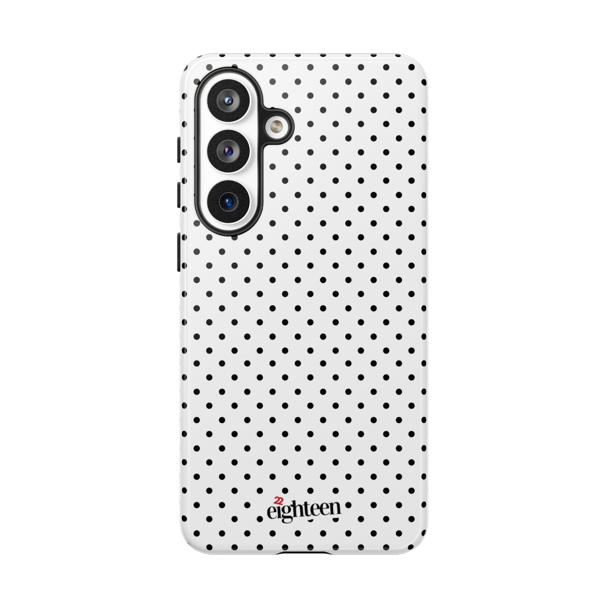 White Dotty Tough Phone Case