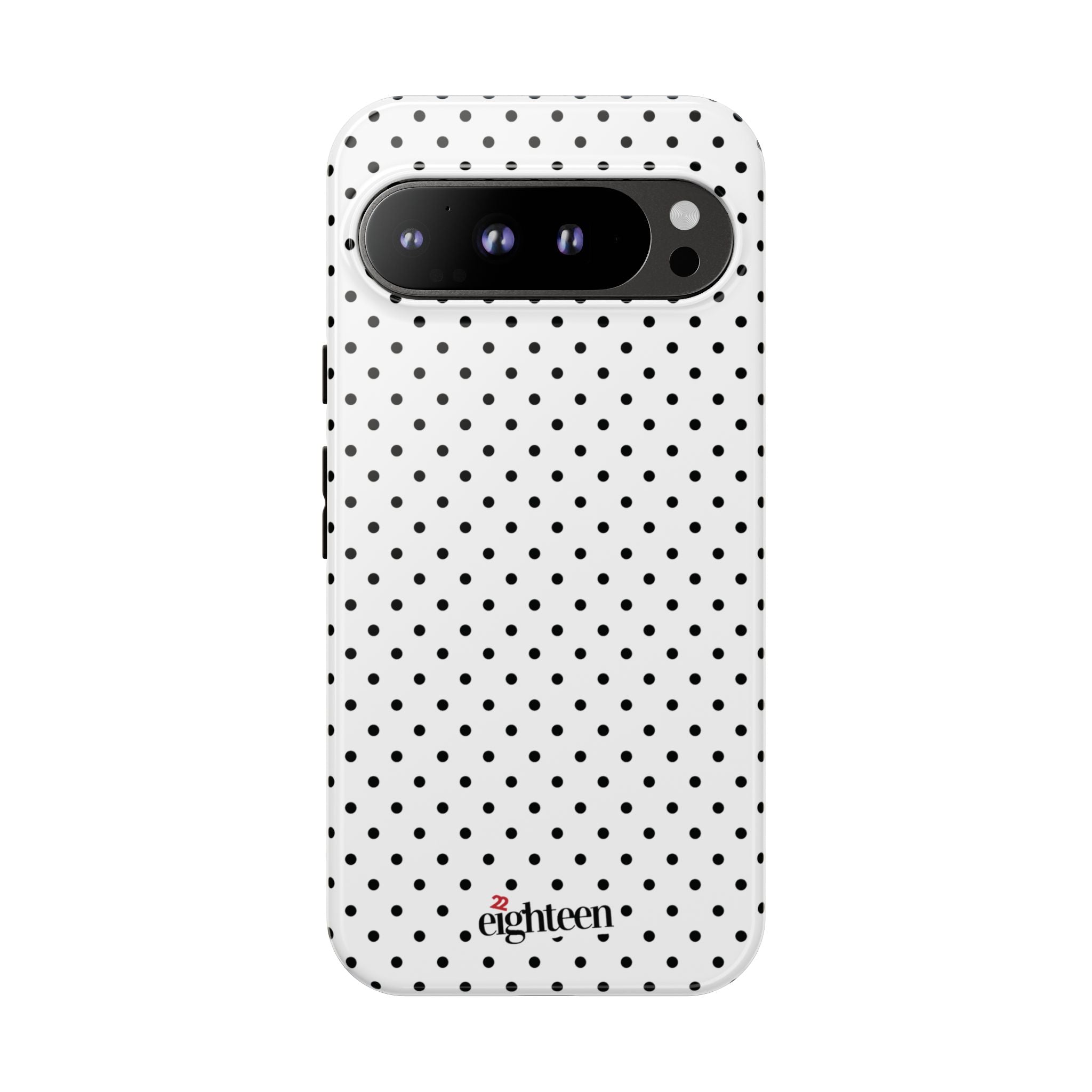 White Dotty Tough Phone Case