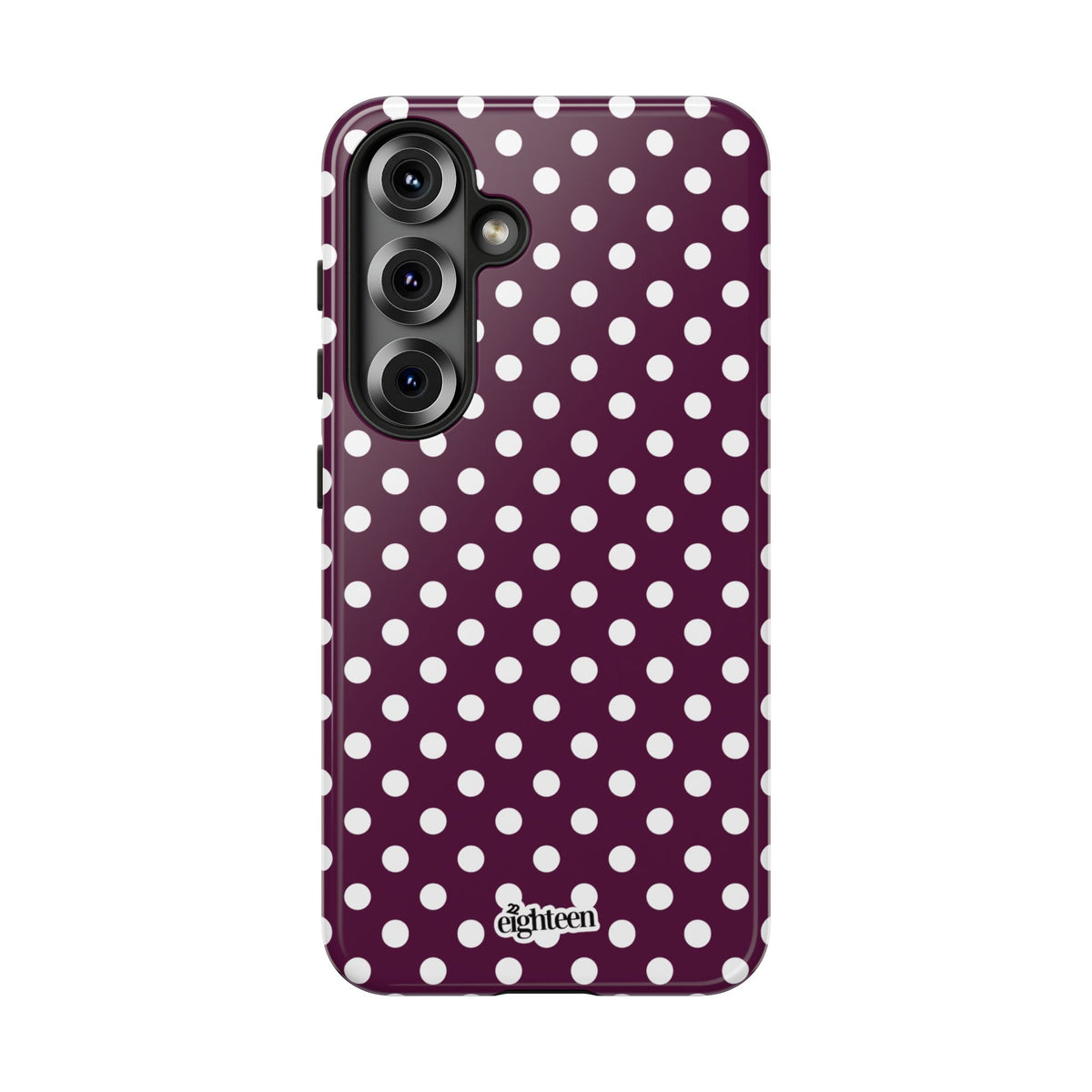 Maroon + White Dot Theory Phone Case